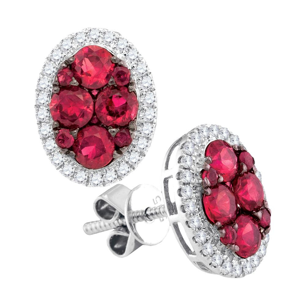 1-5CTW-Diamond 1 1-3CT-RUBY EARRINGS