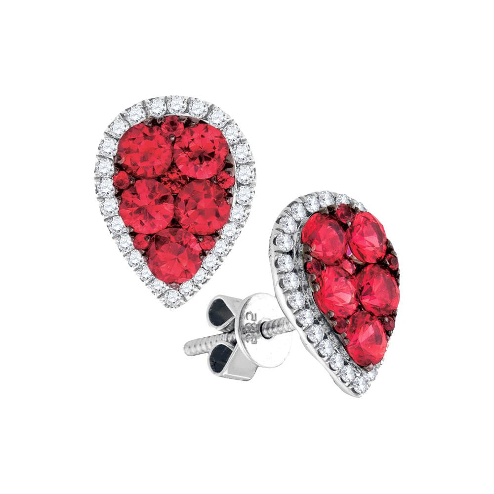 1-4CTW-Diamond 1 5-8CT-RUBY EARRINGS