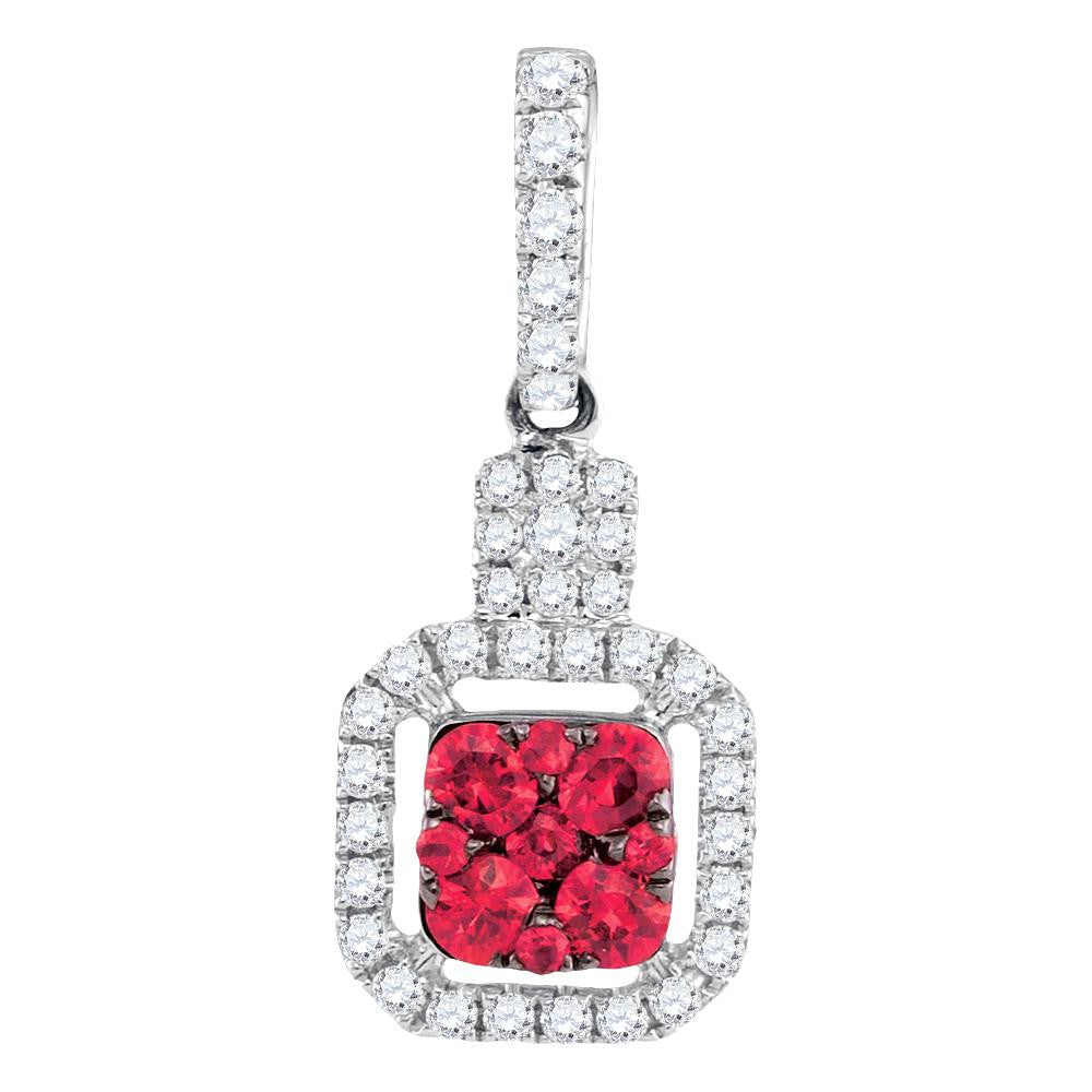 1-5CTW-Diamond 1-3(MIN)CT RUBY PENDANT