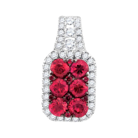 1 1-4CTW-Diamond RUBY FASHION PENDANT