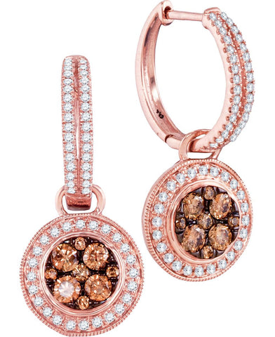 1 CTW-Diamond BROWN  EARRINGS