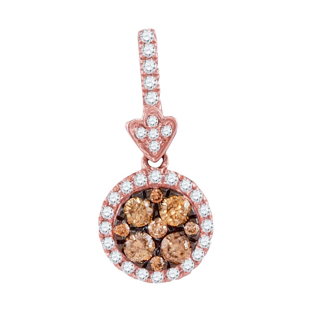 1-2CTW-Diamond BROWN  PENDANT