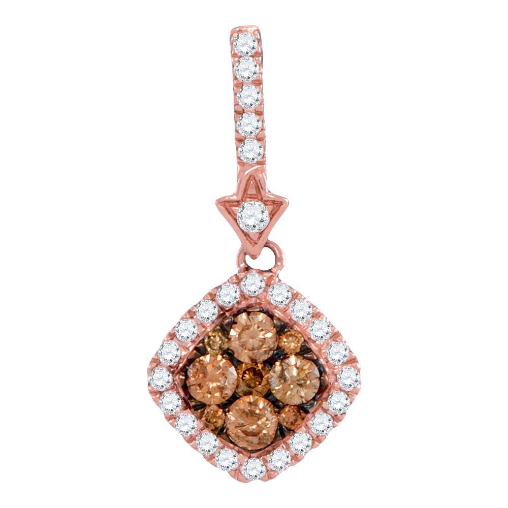 1-2CTW-Diamond BROWN  PENDANT