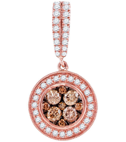 1 CTW-Diamond BROWN  PENDANT