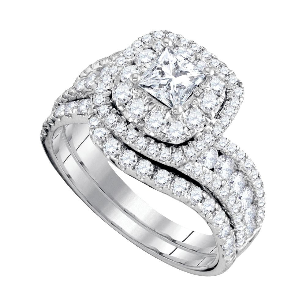 2 CTW-Diamond 1-2CT-CPR BRIDAL SET CERTIFIED