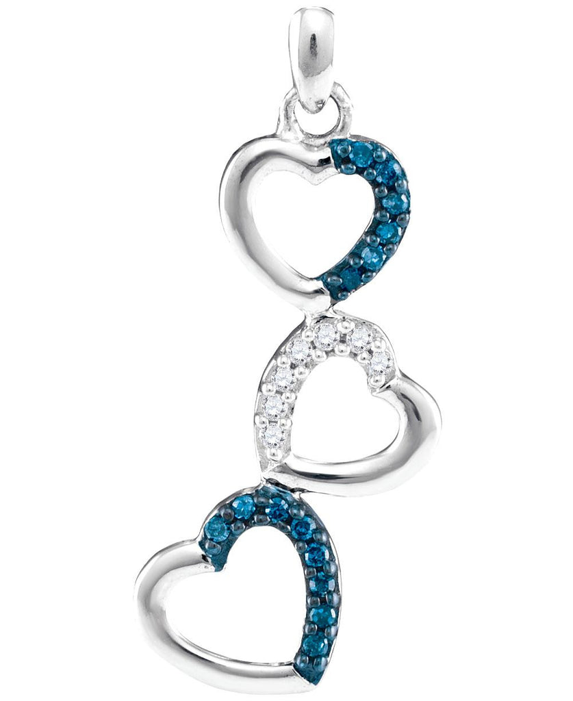 1-6CTW-Diamond FASHION BLUE PENDANT