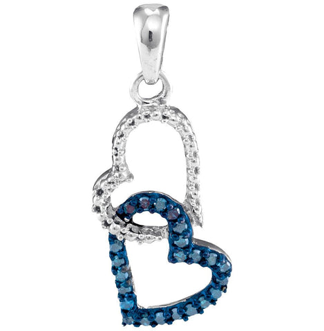 1-6CTW-Diamond FASHION BLUE PENDANT