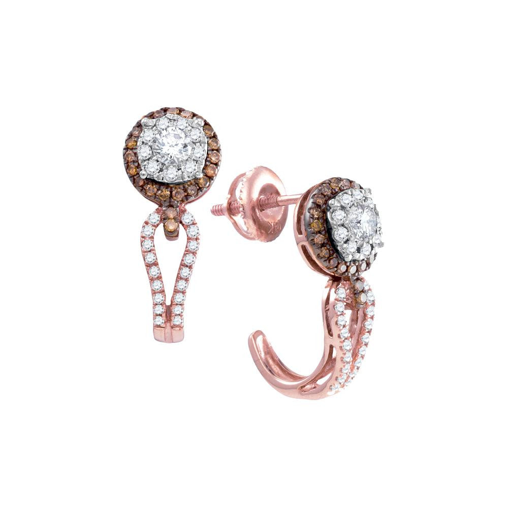 3-4CTW-Diamond BROWN  EARRINGS