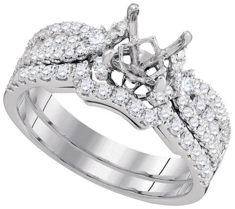 3-4CTW-Diamond SEMI-MOUNT BRIDAL SET