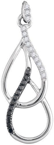 925 Sterling Silver White 0.15CTW DIAMOND FASHION PENDANT