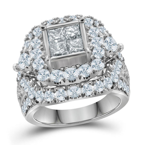 4 CTW-Diamond INVISIBLE BRIDAL RING