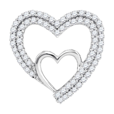 1-2CTW-Diamond HEART PENDANT