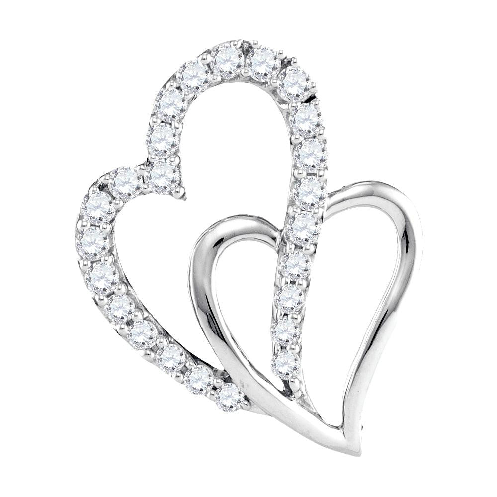 3-8CTW-Diamond HEART PENDANT