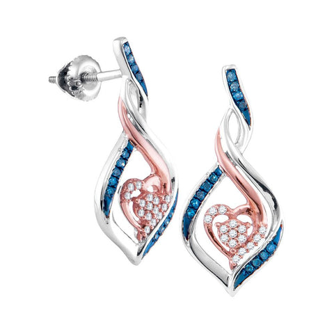 1-6CTW-Diamond FASHION BLUE EARRING