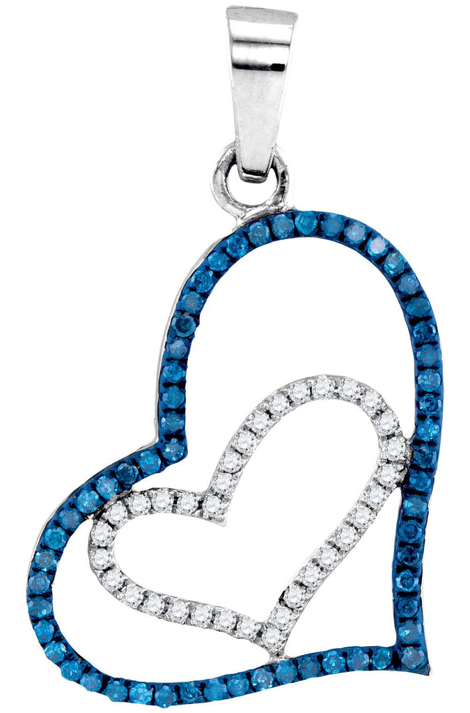 1-4CTW-Diamond FASHION BLUE PENDANT