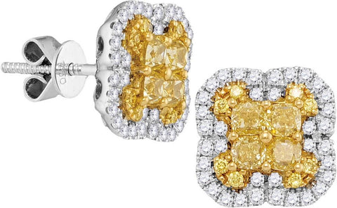 1 3-8CTW-Diamond FASHION YELLOW EARRINGS