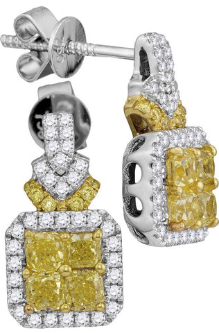 1 3-8CTW-Diamond FASHION YELLOW EARRINGS