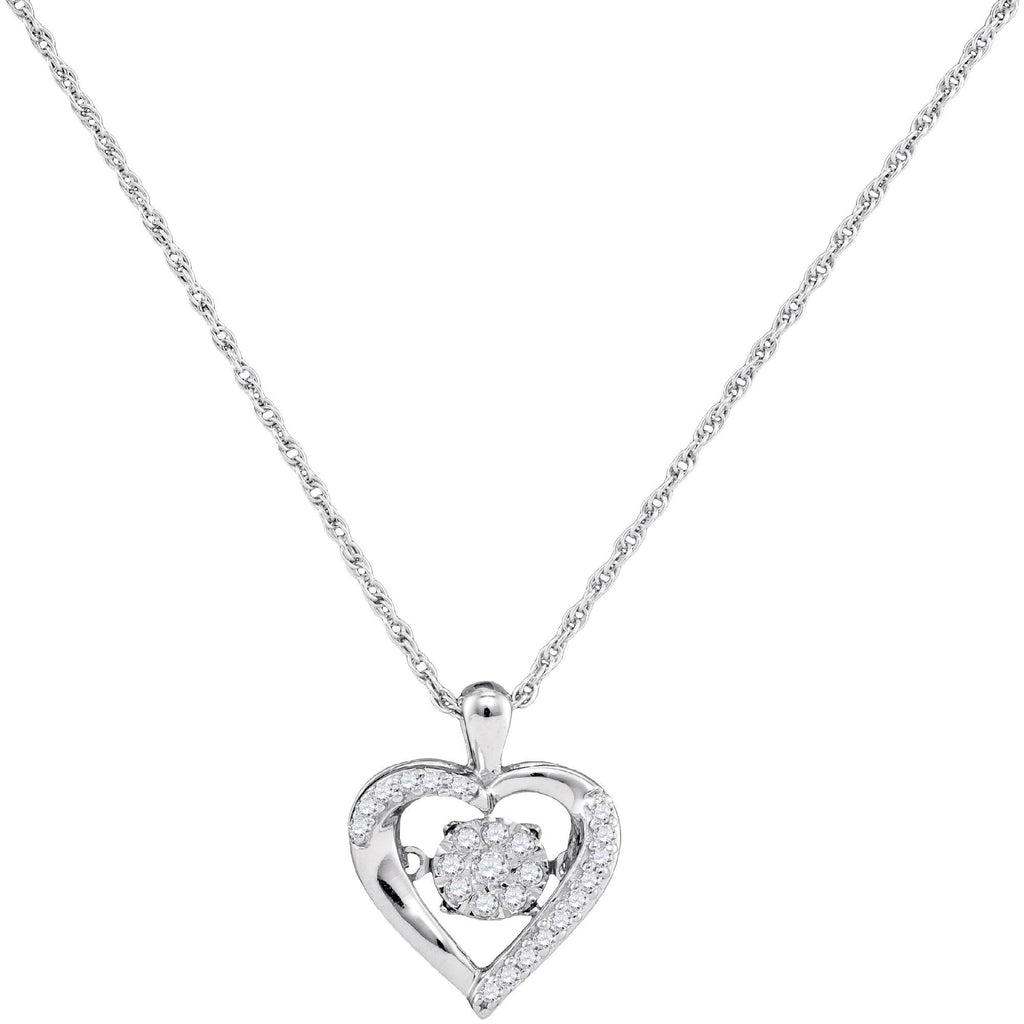 1-6CTW-Diamond HEART PENDANT