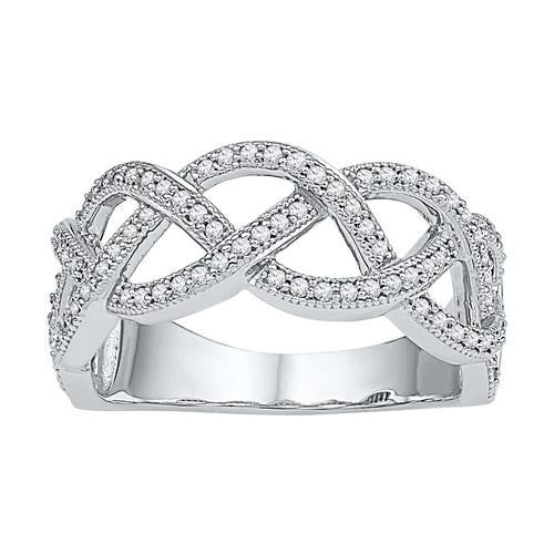 10KT White Gold 0.50CTW-Diamond FASHION RING