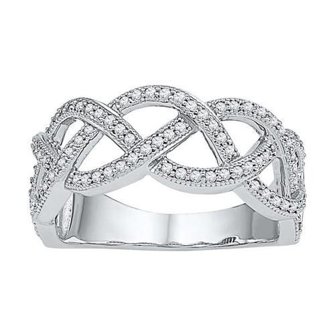 10KT White Gold 0.50CTW-Diamond FASHION RING