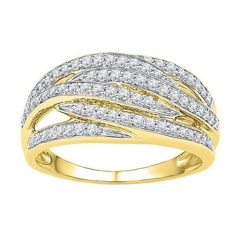 10K Yellow-gold 0.42CTW-Diamond FASHION BAND