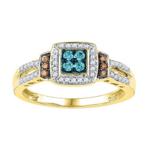 10K Yellow-gold 0.25CTW-Diamond FASHION RING