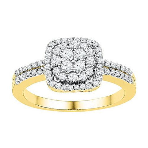 10K Yellow-gold 0.50CTW-Diamond FASHION RING