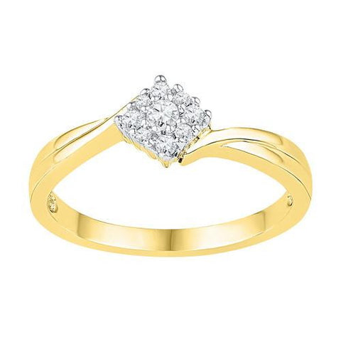 10K Yellow-gold 0.20CTW-Diamond FASHION RING