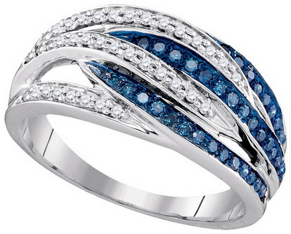 3-8CTW-Diamond BLUE  BAND