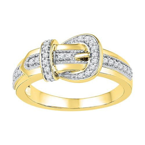 10K Yellow-gold 0.20CTW-Diamond FASHION RING