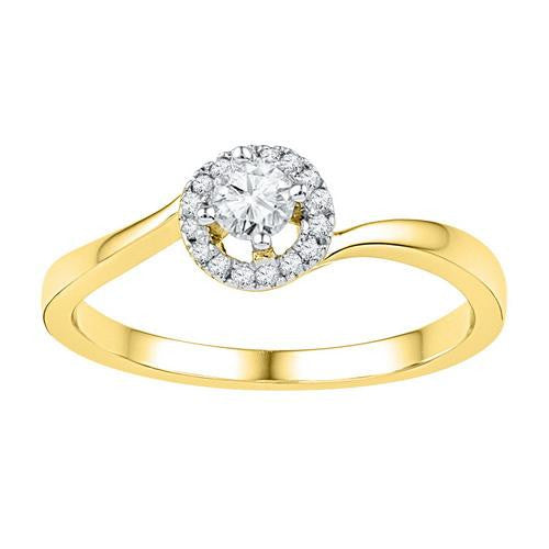 10K Yellow-gold 0.25CTW-Diamond BRIDAL RING