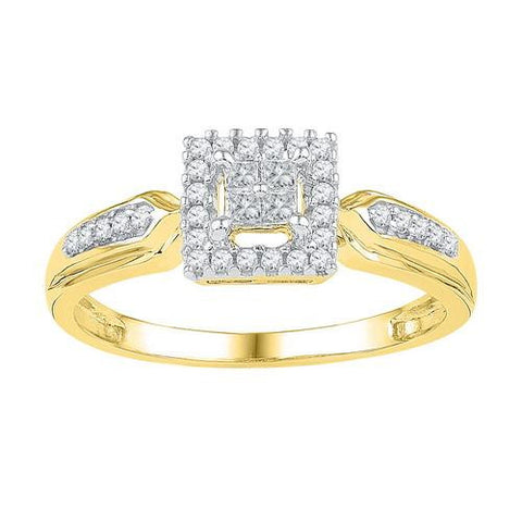 10K Yellow-gold 0.25CTW-Diamond FASHION RING