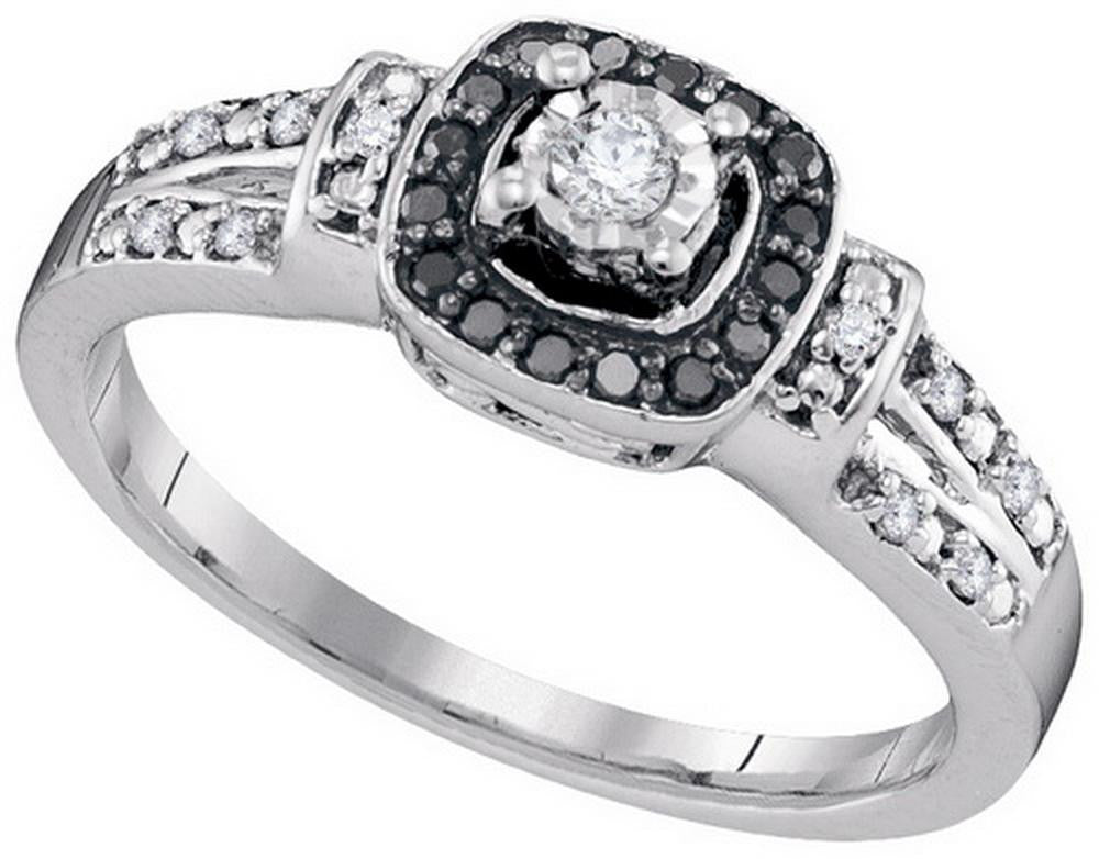 1-5CTW-Diamond BLACK  RING