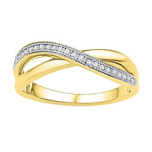 10K Yellow-gold 0.14CTW-Diamond FASHION RING