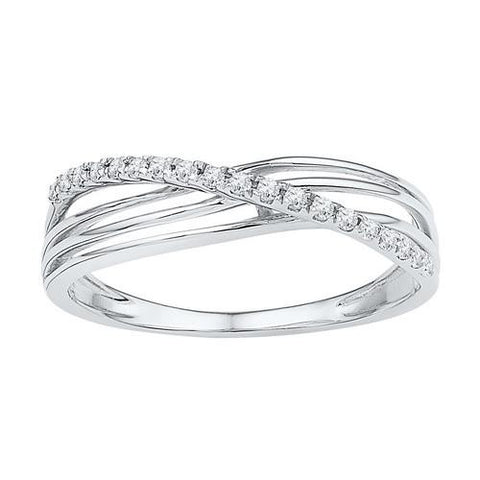 10KT White Gold 0.08CTW-Diamond FASHION RING