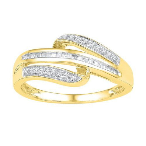 10K Yellow-gold 0.20CTW-Diamond FASHION RING