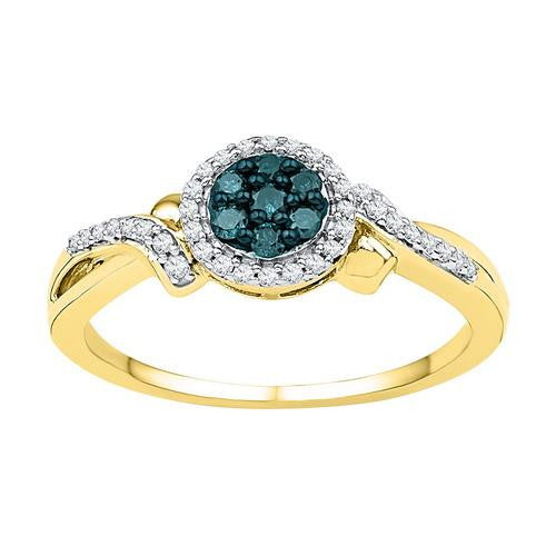 10K Yellow-gold 0.25CTW-Diamond FASHION RING