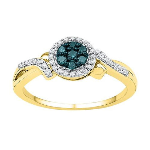 10K Yellow-gold 0.25CTW-Diamond FASHION RING