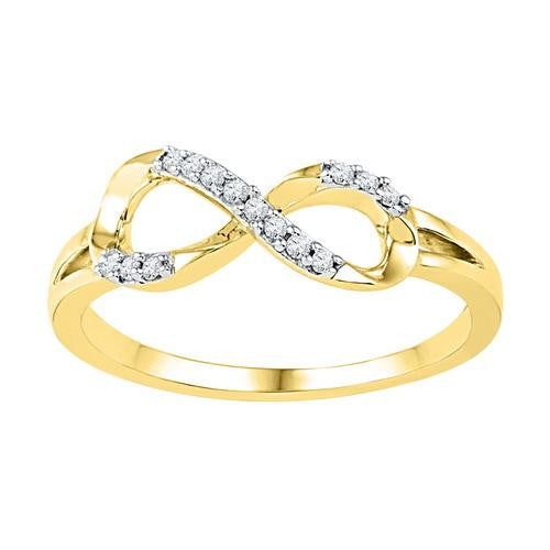 10K Yellow-gold 0.08CTW-Diamond FASHION RING