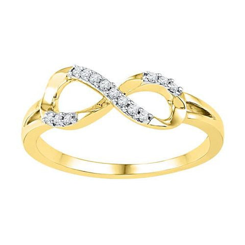 10K Yellow-gold 0.08CTW-Diamond FASHION RING