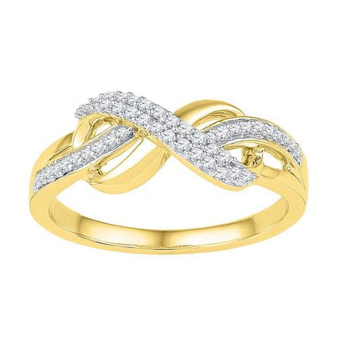 10K Yellow-gold 0.20CTW-Diamond FASHION RING