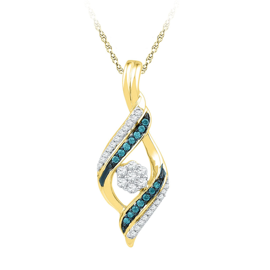 1-4CTW-Diamond BLUE  PENDANT