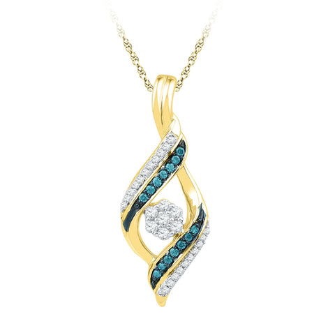 1-4CTW-Diamond BLUE  PENDANT