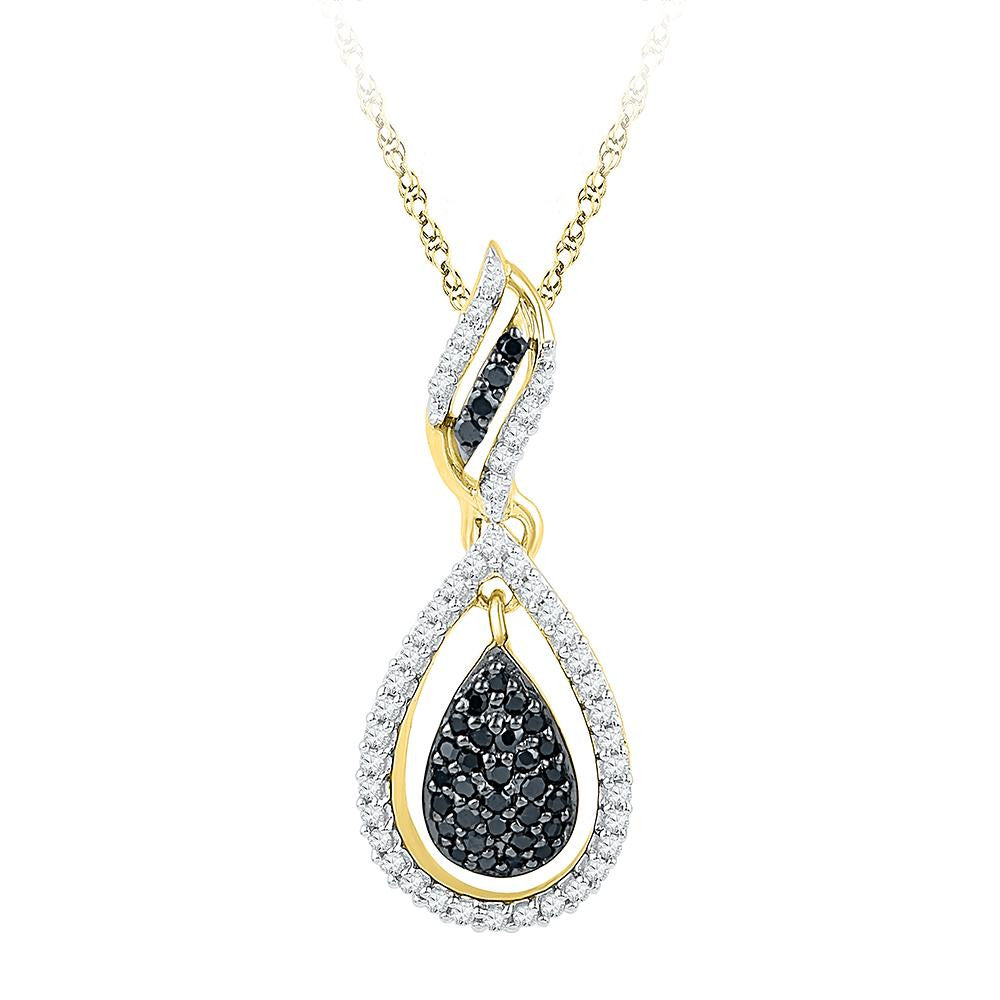 1-3CTW-Diamond BLACK  PENDANT