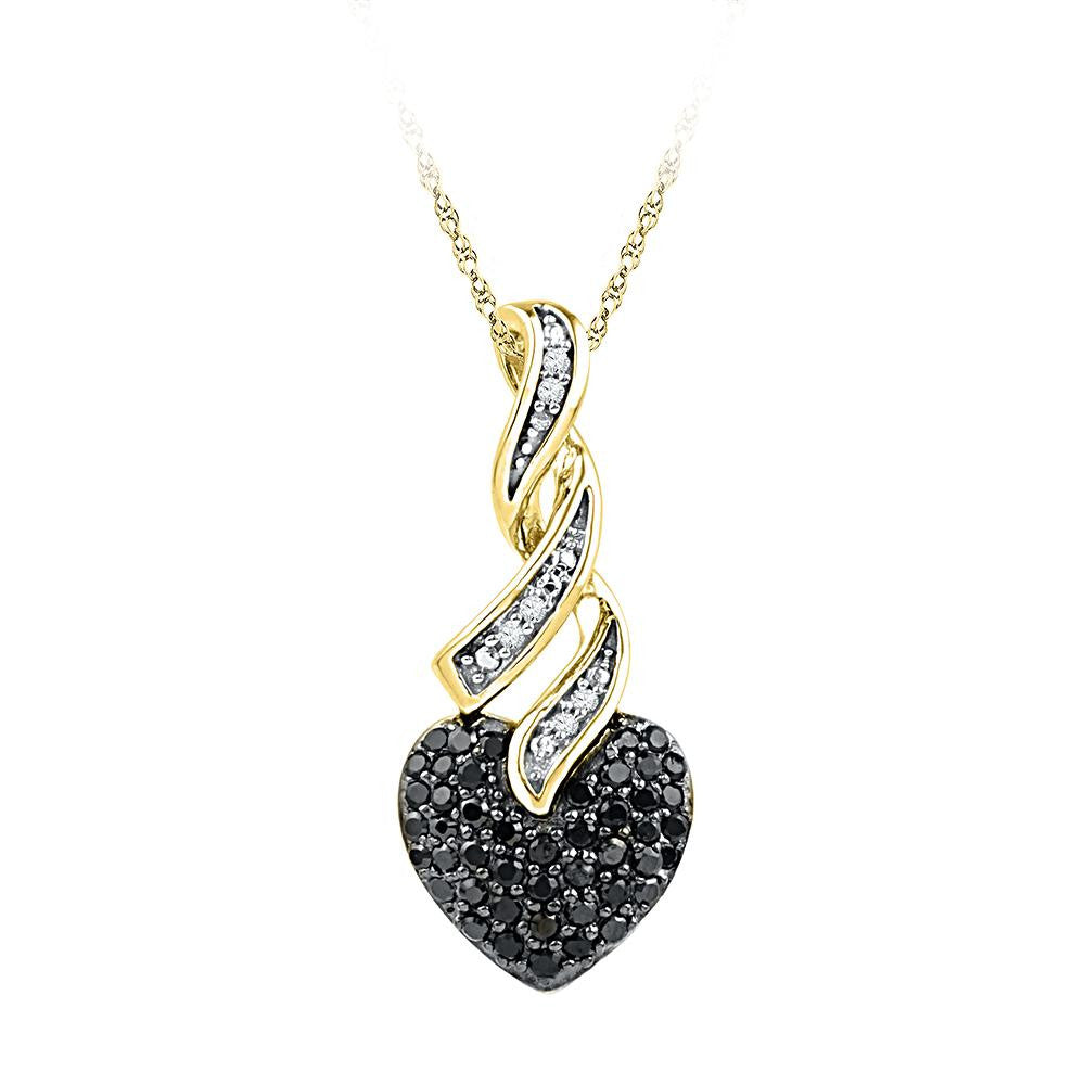 1-3CTW-Diamond BLACK  PENDANT