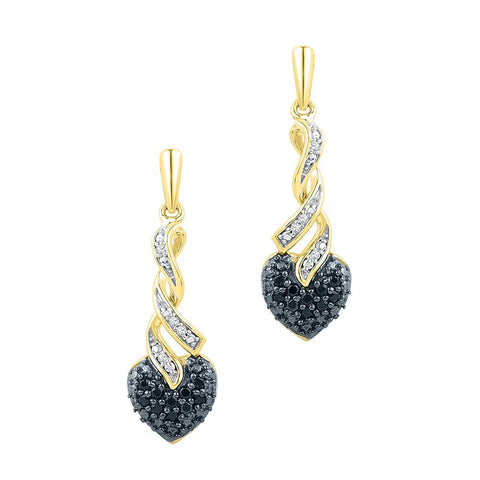 1-5CTW-Diamond FASHION BLACK EARRING