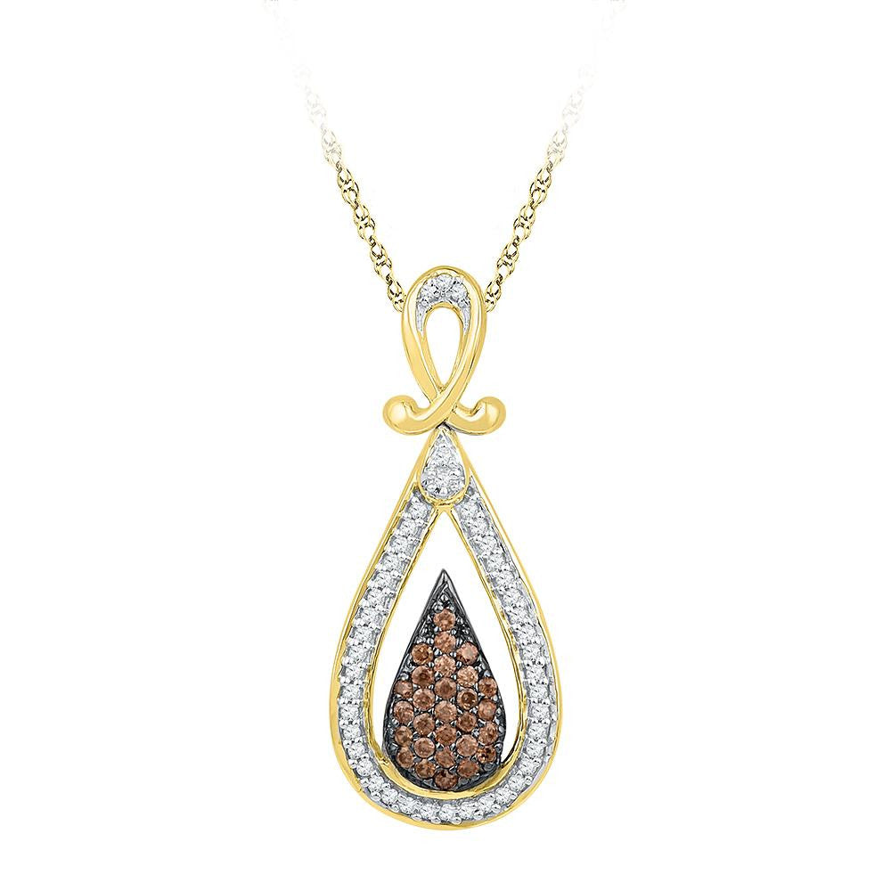 1-4CTW-Diamond FASHION BROWN PENDANT