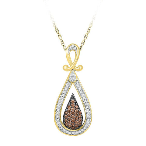 1-4CTW-Diamond FASHION BROWN PENDANT