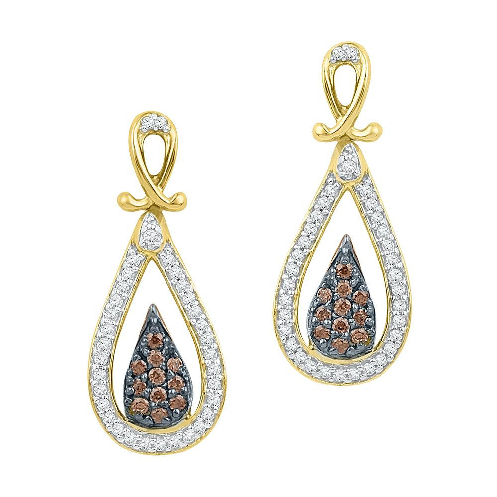 1-4CTW-Diamond BROWN  EARRING