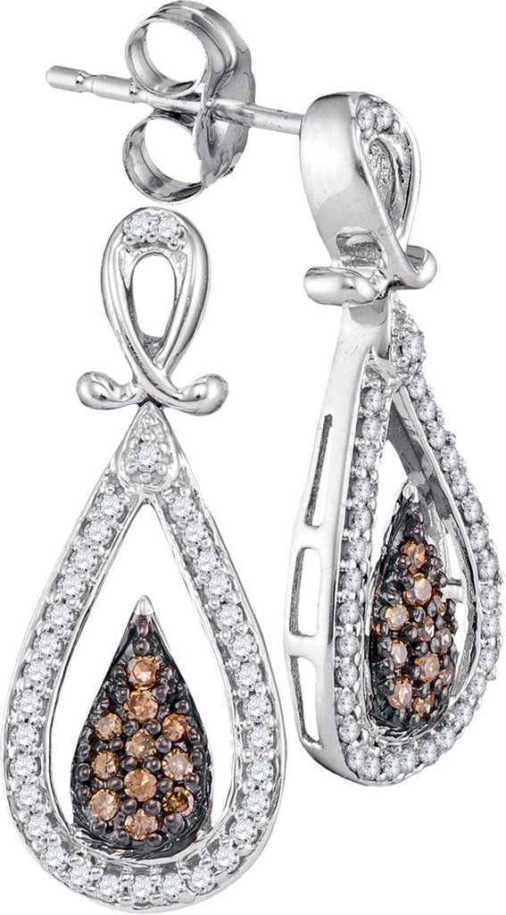 1-4CTW-Diamond BROWN  EARRING